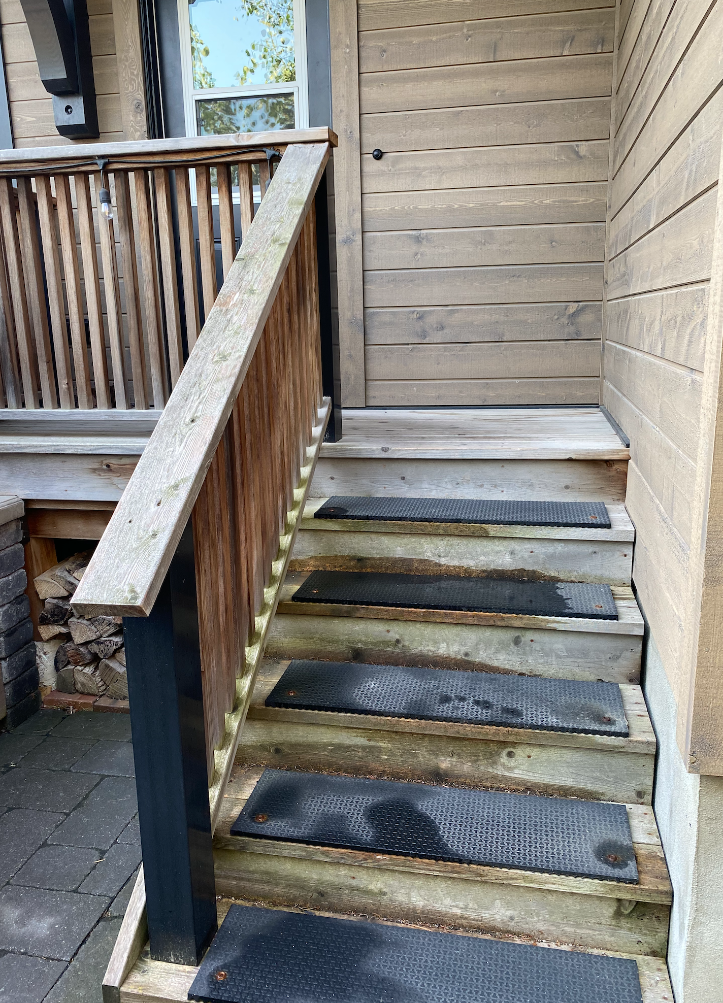 Deck before powerwashing